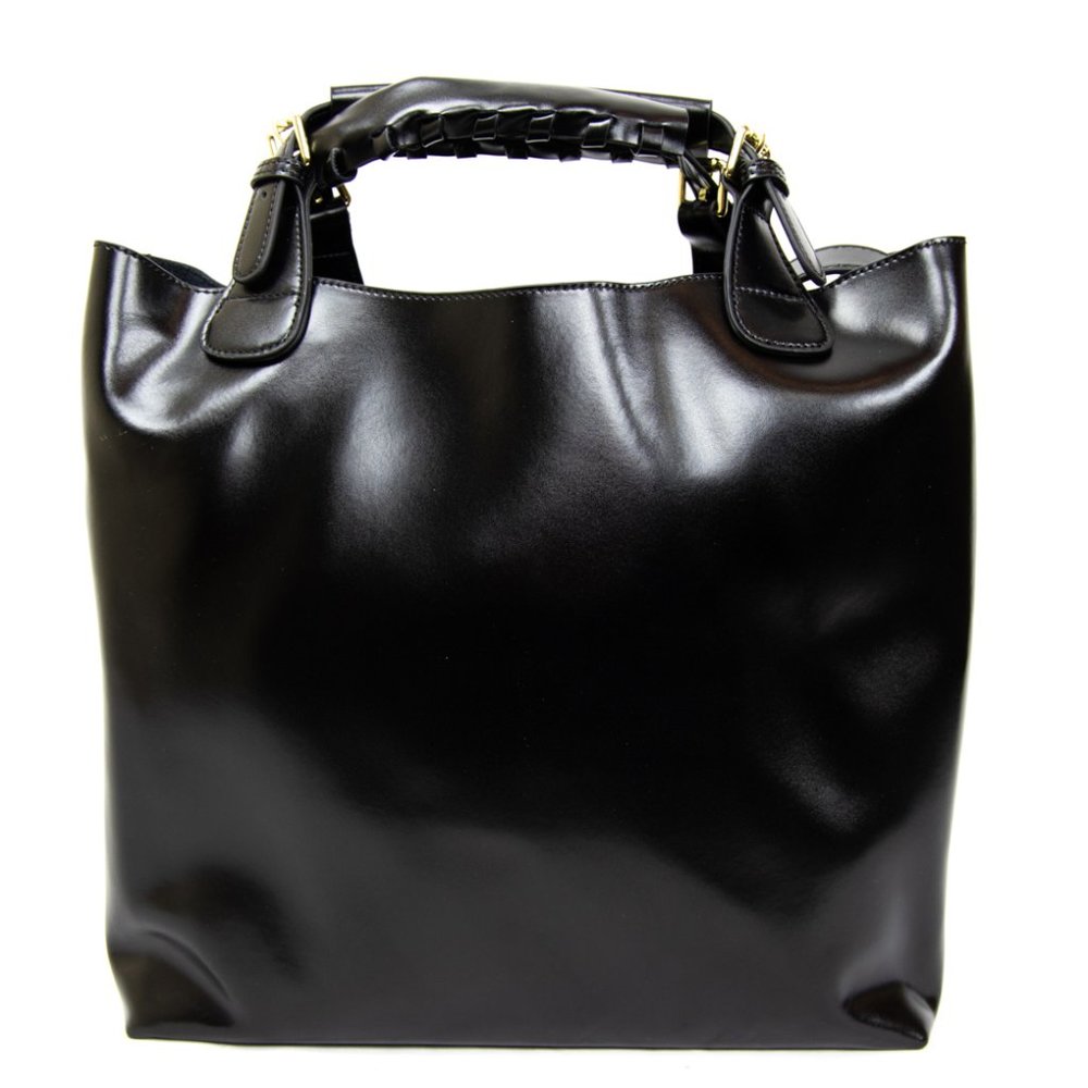 Leather Shoulder bag / tote bag with long strap
